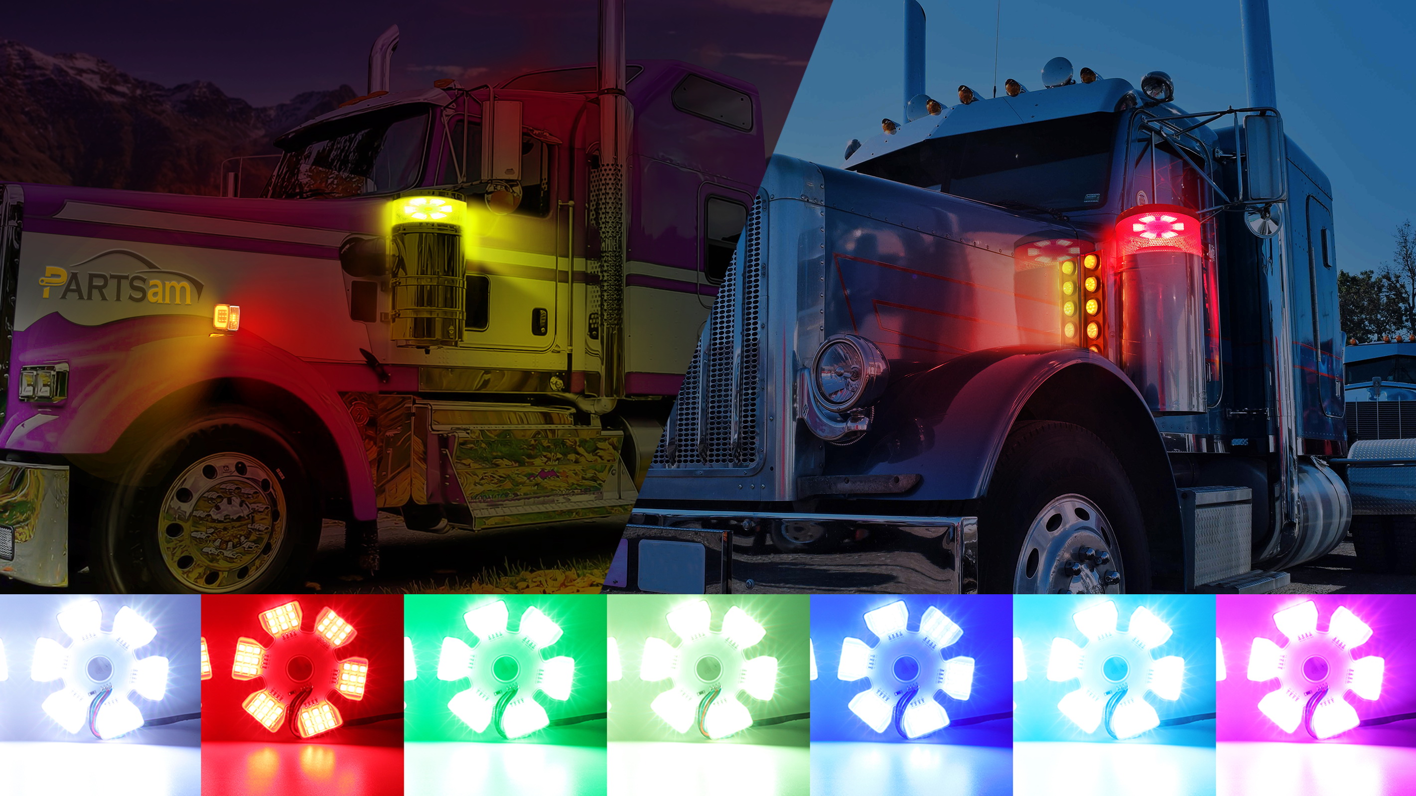 Amazon.com: PARTSam 2X RGB Air Cleaner LED Light 4.8